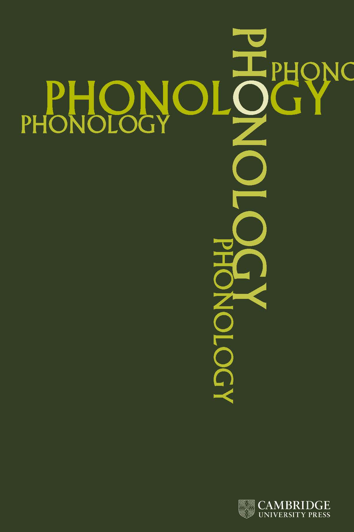 cover design for the journal Phonology